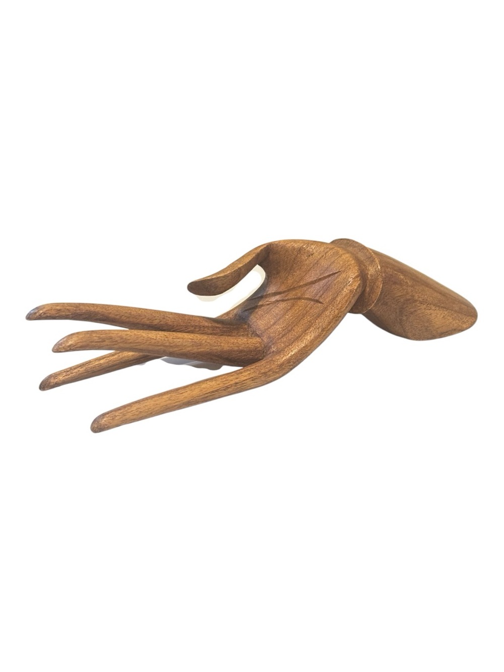 Carved Wooden Hand Sculpture - about 3 X 10 inches
